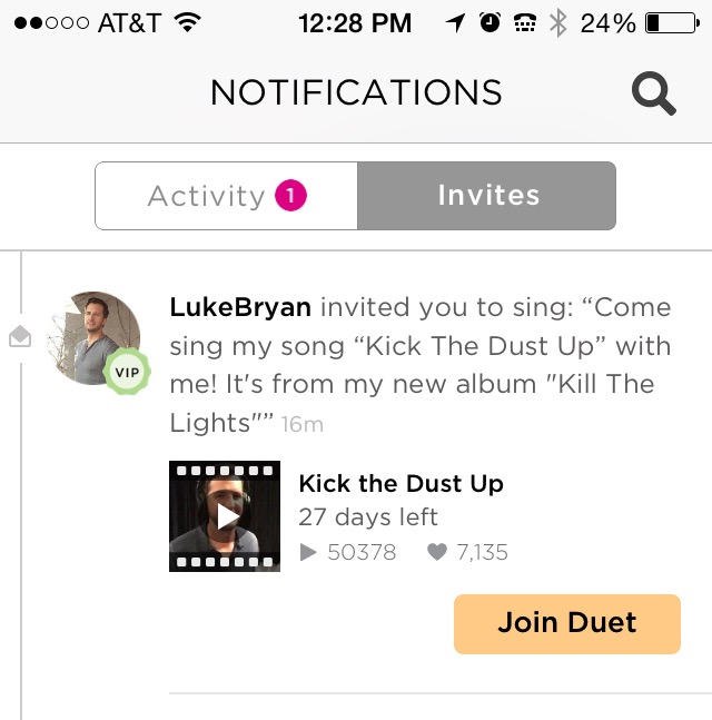 Smule invite