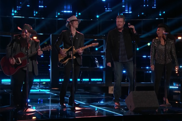 Sundance Head, Austin Allsup, Blake Shelton and Courtney Harrell