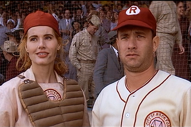 Geena Davis and Tom Hanks in 'A League Of Their Own'