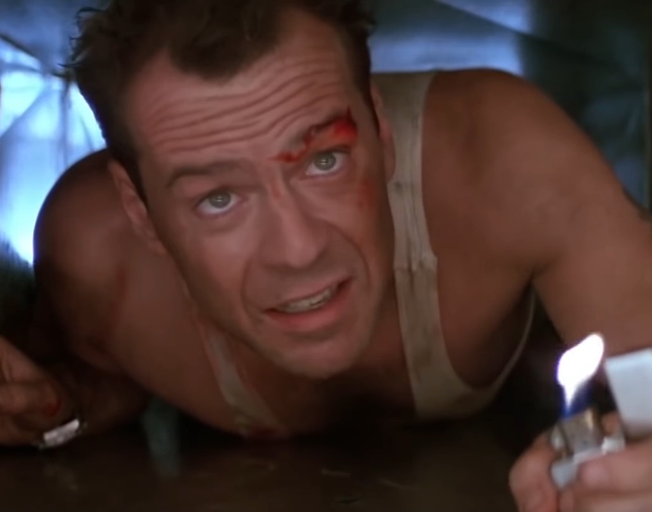 Bruce Willis in "Die Hard" movie