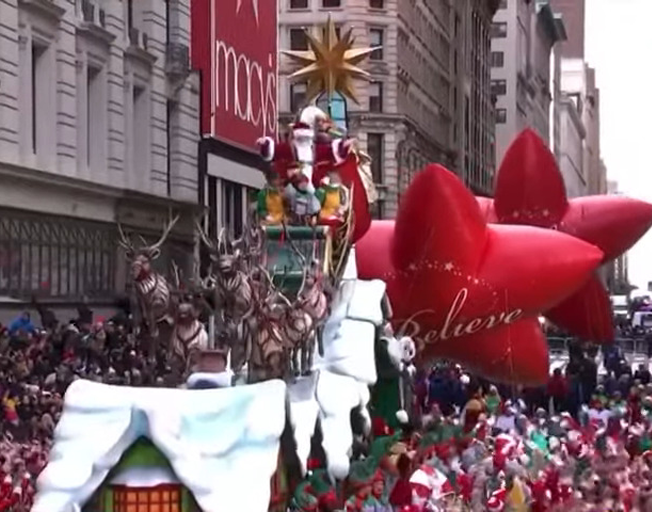 Santa in 2019 Macy's Thanksgiving Day Parade