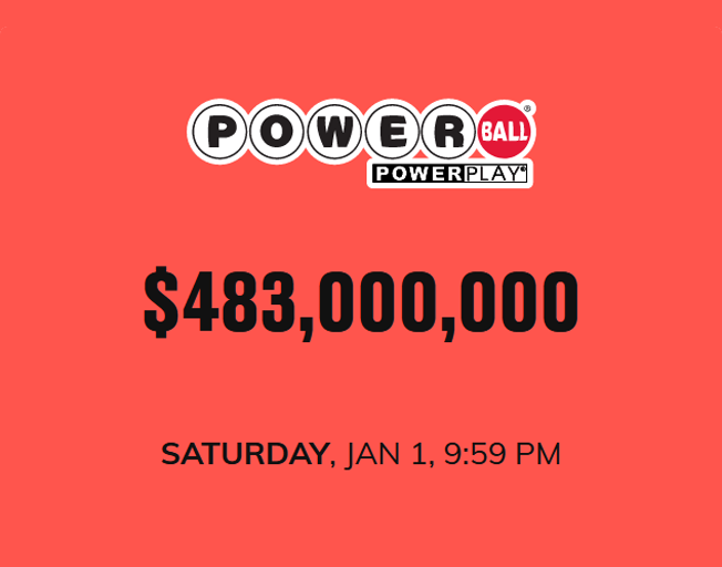Powerball Jackpot $483,000,000 for Jan 1, 2021