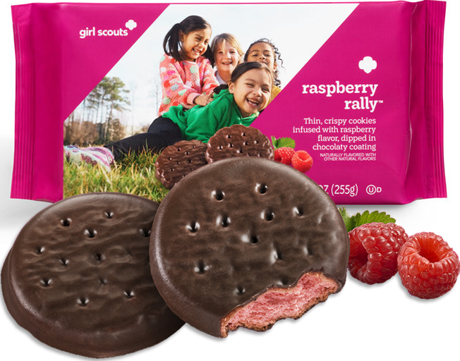 Girl Scout Raspberry Rally cookies