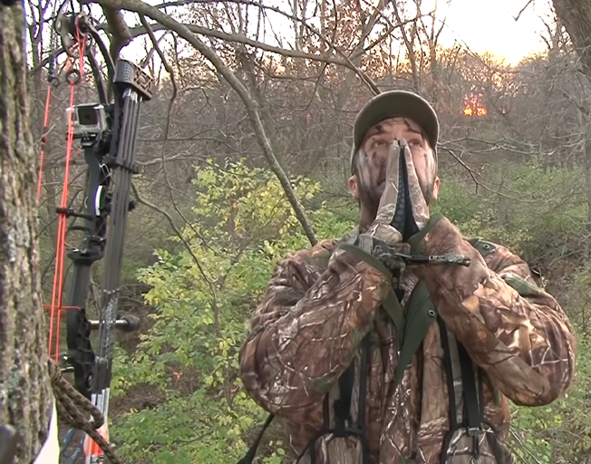 Luke Bryan in a deer stand prayin'