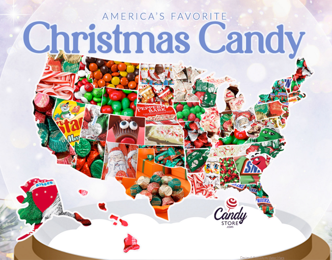 CandyStore.com Christmas Candy by State Map