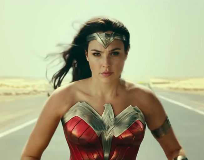 Gal Gadot as "Wonder Woman"