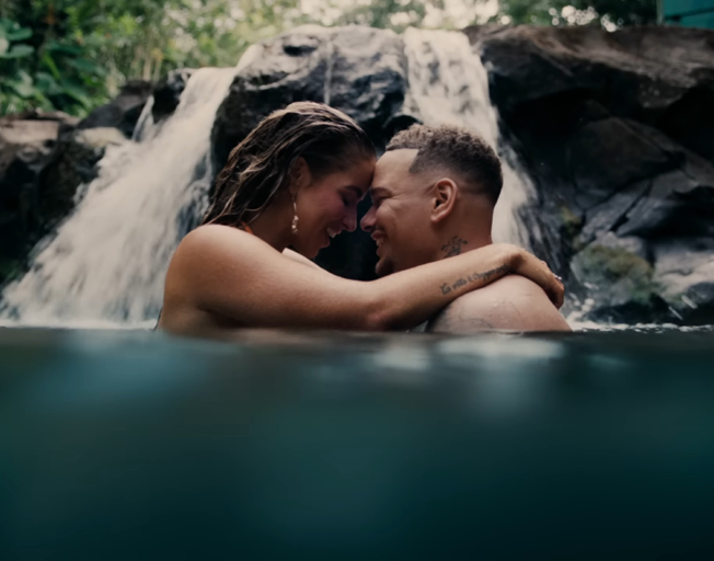 Katelyn and Kane Brown in "Thank God" music video