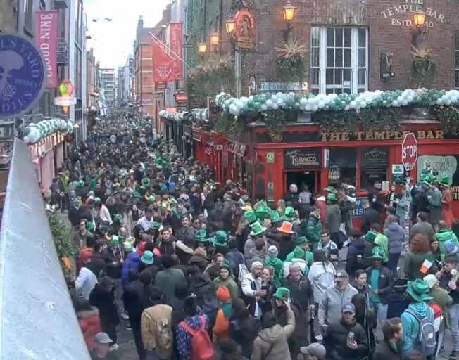 A view of a street in Dublin, Ireland