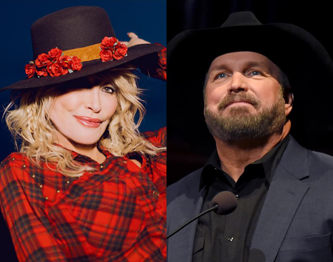 Dolly Parton and Garth Brooks