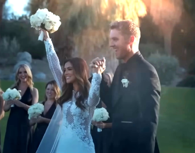Taylor Mills and Brett Young on the wedding day 11-3-18