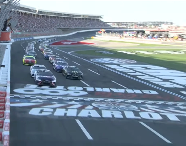 Cars starting the Coca-Cola 600 at Charlotte Motor Speedway 5-29-22