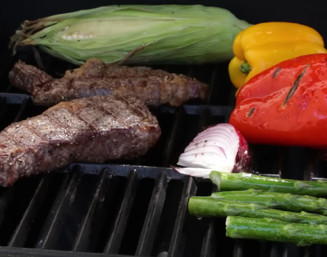 Food on a grill