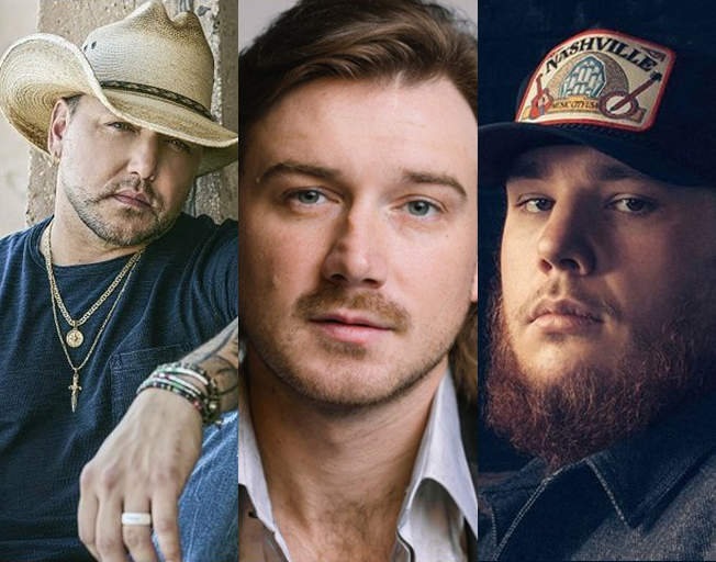 (L-R) Jason Aldean, Morgan Wallen & Luke Combs