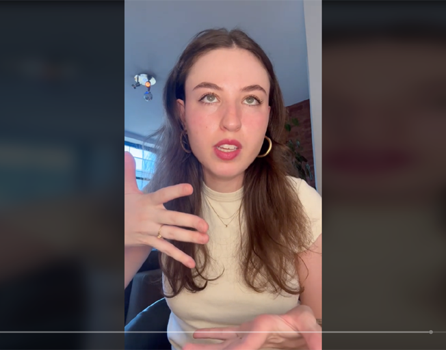 Sarah Adelman in TikTok viral video