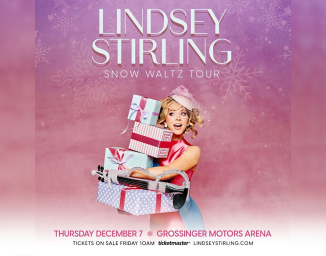 Lindsey Sterling "Snow Waltz Tour" December 7th at Grossinger Motors Arena