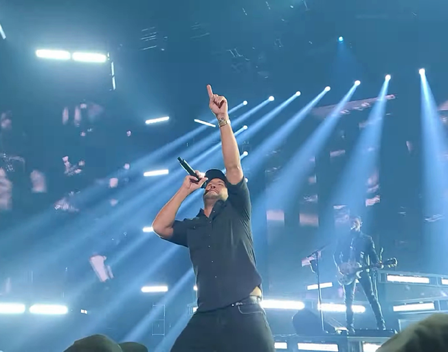 Luke Bryan on stage at the Resorts World in Las Vegas