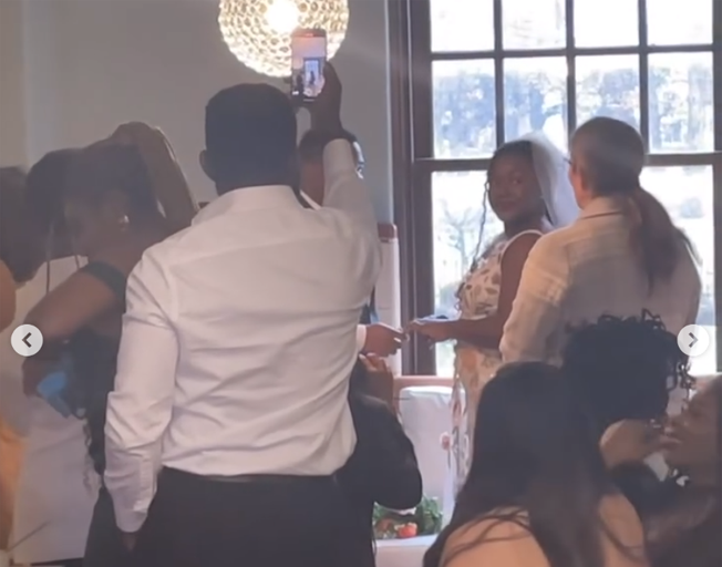People at a pop-up wedding at Mansion Society coffee shop