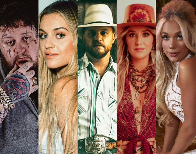 (L-R) Jelly Roll, Kelsea Ballerini, Cody Johnson, Lainey Wilson, Megan Moroney