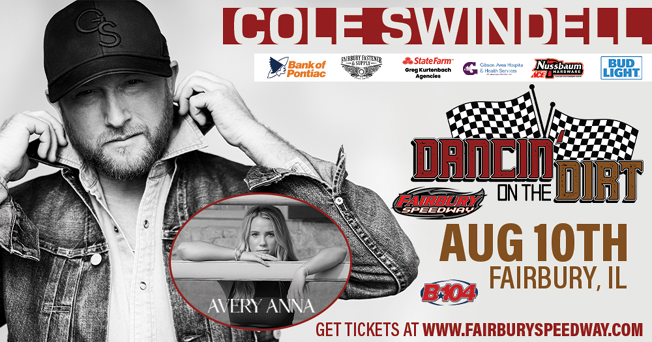 Cole Swindell at the Fairbury Speedway Aug 10, 2024